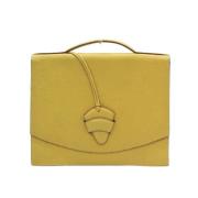 Pre-owned Leather handbags Loewe Pre-owned , Yellow , Dames