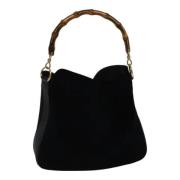 Pre-owned Suede handbags Gucci Vintage , Black , Dames