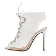 Pre-owned Leather boots Gianvito Rossi Pre-owned , White , Dames