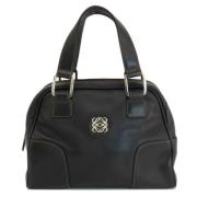 Pre-owned Leather handbags Loewe Pre-owned , Black , Dames