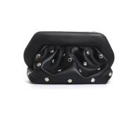 Zwarte Zilveren Stud Clutch THEMOIRè , Black , Dames