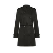 Zwarte Trenchcoat RRD , Black , Dames