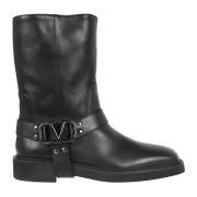 Biker Vlogo Handtekening Zwart Logo Valentino Garavani , Black , Dames