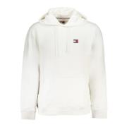 Hoodie Wit Logo Applicatie Transitional Katoen Tommy Hilfiger , White ...