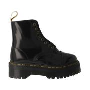 Vegan Sinclair Zwarte Platformlaars Dr. Martens , Black , Dames