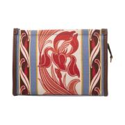 Blauwe Canvas Print Pouch Tas Etro , Multicolor , Dames