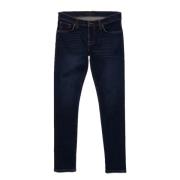 Donkerblauwe Slim Fit Biologische Katoenen Jeans Nudie Jeans , Blue , ...