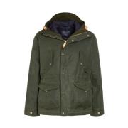 Donkergroene Fisherman Parka Manifattura Ceccarelli , Green , Heren