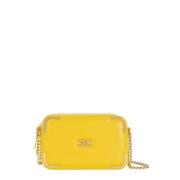 Gele Schoudertas met Kettingriem Elisabetta Franchi , Yellow , Dames