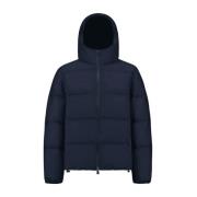 Navy Blue Impact Hooded Jas Herno , Blue , Heren