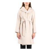 Wollen jas met capuchon Newmang model Max Mara Studio , Beige , Dames