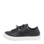 Pre-owned Leather sneakers Hermès Vintage , Black , Dames