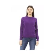 Luxe Paarse Wol Kasjmier Trui Baldinini , Purple , Dames