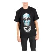 Bloemen T-shirt met ronde hals IH NOM UH NIT , Black , Heren