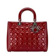 Pre-owned Leather dior-bags Dior Vintage , Red , Dames