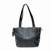 Pre-owned Leather totes Chanel Vintage , Black , Dames