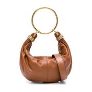 Bruin Kalfsleer Top Handvat Tas Chloé , Brown , Dames