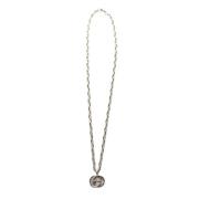 Pre-owned Silver necklaces Gucci Vintage , Gray , Dames