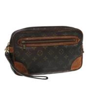 Pre-owned Canvas clutches Louis Vuitton Vintage , Brown , Dames