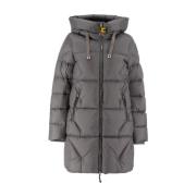 Gewatteerde Nylonjas met Capuchon Parajumpers , Gray , Dames