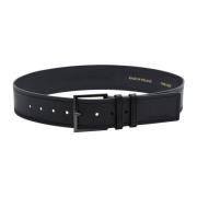 Zwarte leren riem 01 Magda Butrym , Black , Heren