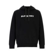 Zwarte hoodie met logoprint Burberry , Black , Heren