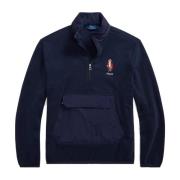 Fleece Hybrid Hoodie Navy-S Ralph Lauren , Blue , Heren