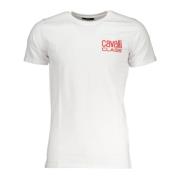 Korte Mouw Heren Wit T-Shirt Cavalli Class , White , Heren