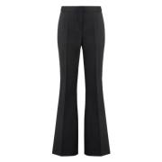 Wijde Wollen Broek met Elastaan Zoom Hugo Boss , Black , Dames