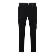 Ribfluwelen Cargo Broek Regular Fit Stone Island , Black , Heren