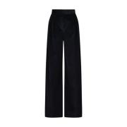 Corduroy Straight Leg Pants Max Mara , Blue , Dames