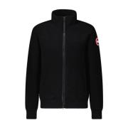 Wollen Fleecejas met Hoge Kraag Canada Goose , Black , Heren