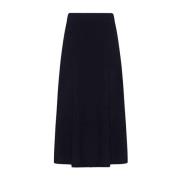 Wollen A-Lijn Midi Rok Closed , Blue , Dames