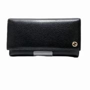 Pre-owned Leather wallets Gucci Vintage , Black , Dames