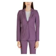 Paarse Geknoopte Blazer met Zakken Sandro Ferrone , Purple , Dames