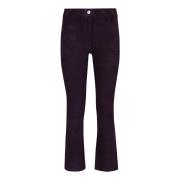 Donkerpaarse Stretchsuède Leggings Arma , Purple , Dames