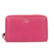 Pre-owned Leather wallets Gucci Vintage , Pink , Dames