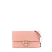 Pre-owned Leather gucci-bags Gucci Vintage , Pink , Dames