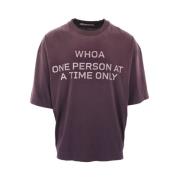 Paarse Katoenen Oversized T-shirt met Gewassen Effect Namacheko , Purp...