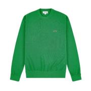 Stijlvolle Ronde Hals Trui Lacoste , Green , Heren