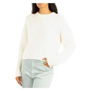 Stijlvolle Gebreide Top Cruna , White , Dames