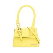 Gele leren tas met gesp Jacquemus , Yellow , Dames