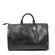 Pre-owned Leather handbags Louis Vuitton Vintage , Black , Dames