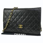 Pre-owned Leather chanel-bags Chanel Vintage , Black , Dames