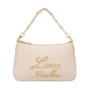 handtas met kettinghandvat Love Moschino , Beige , Dames