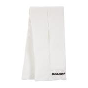 Witte Gewatteerde Veren Sjaal Jil Sander , White , Dames