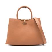 Tijdloze Beige Leren Tote Tas Tod's , Beige , Dames