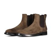 Suède Chelsea Boots met elastische inzetstukken Tod's , Brown , Heren