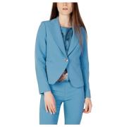 Turquoise Blazer Lange Mouwen Vrouwen Herfst/Winter Rinascimento , Blu...