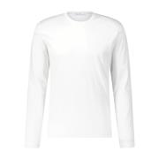 Comfortabele Katoenen Longsleeve Shirt Stefan Brandt , White , Heren